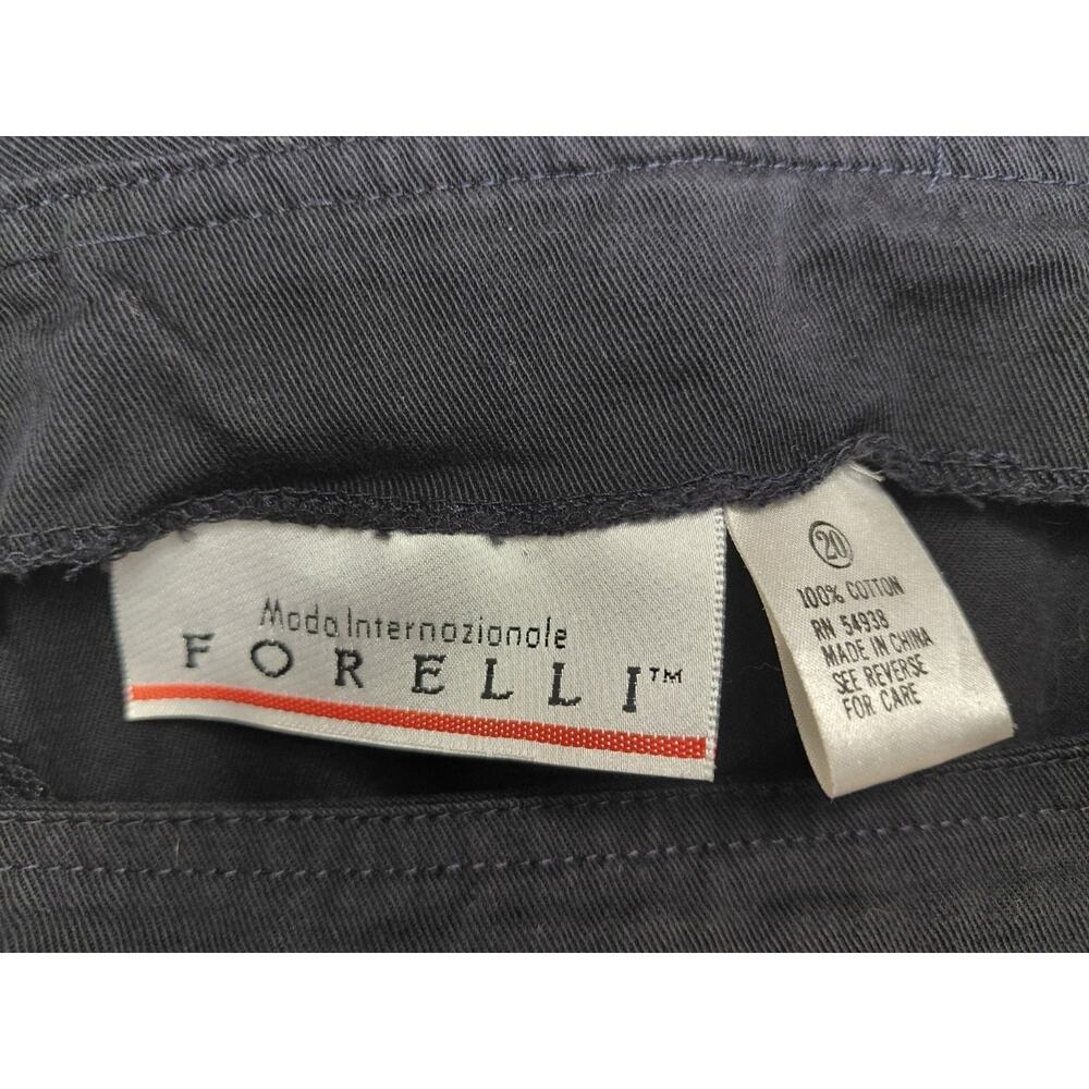 Vintage Forelli Black Cotton Utility Short Overalls Grunge Workwear Size 20 Plus - Picture 5 of 14